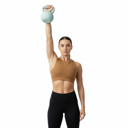 Kettlebell miękki 8 kg ciężar do ćwiczeń, kula treningowa, fitness, turkusowy