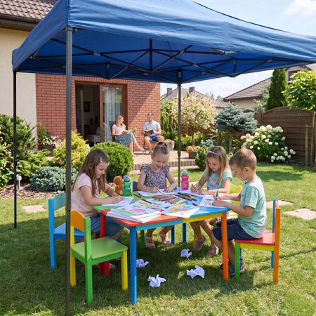 Pawilon handlowy 300x300 cm namiot ogrodowy, targowy, granatowy