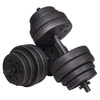 Hantle kompozytowe 30kg 2x15kg gryf zestaw