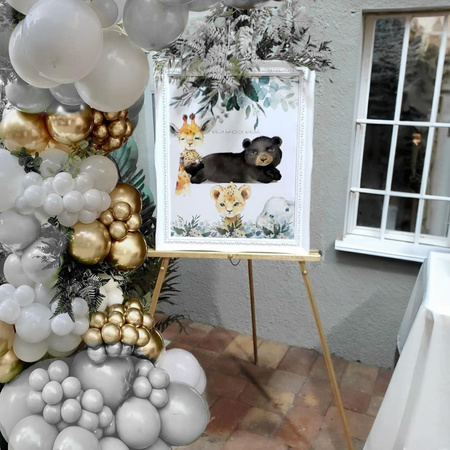 Balony 50 szt. urodzinowe na wieczór panieński, wesele białe, szare, złote, z konfetti