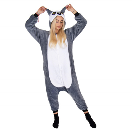 Piżama jednoczęściowa kigurumi damska kombinezon lemur rozmiar S