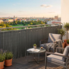 Osłona PVC maskująca 400x100 cm mata na balkon, taras, ogrodzenie, ciemnoszara