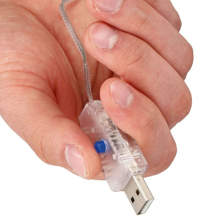 Kurtyna świetlna girlanda, lampki druciki 300 LED wewnętrzno-zewnętrzne z programatorem multikolor