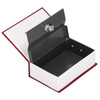 Kasetka na pieniądze metalowa 16x11,5x5,5 cm książka sejf bordowy