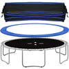 Siatka do trampoliny zewnętrzna z osłoną na sprężyny 427 cm 14 FT 8 słupków niebieska