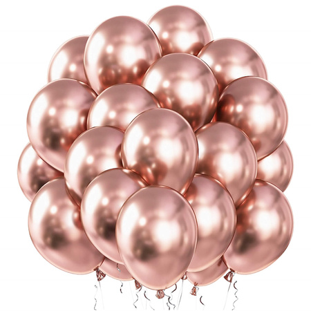 Balony 100 szt. urodzinowe, na wieczór panieński, wesele rose gold