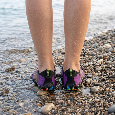 Buty do wody, pływania damskie 40 obuwie plażowe, szybkoschnące, fioletowo-czarne