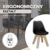Krzesło Verde 4 szt. do jadalni, kuchni krzesła skandynawskie czarne