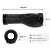 Gripy rowerowe ergonomiczne 22 mm, chwyty do kierownicy z podparciem dłoni, antypoślizgowe, skręcane czarne